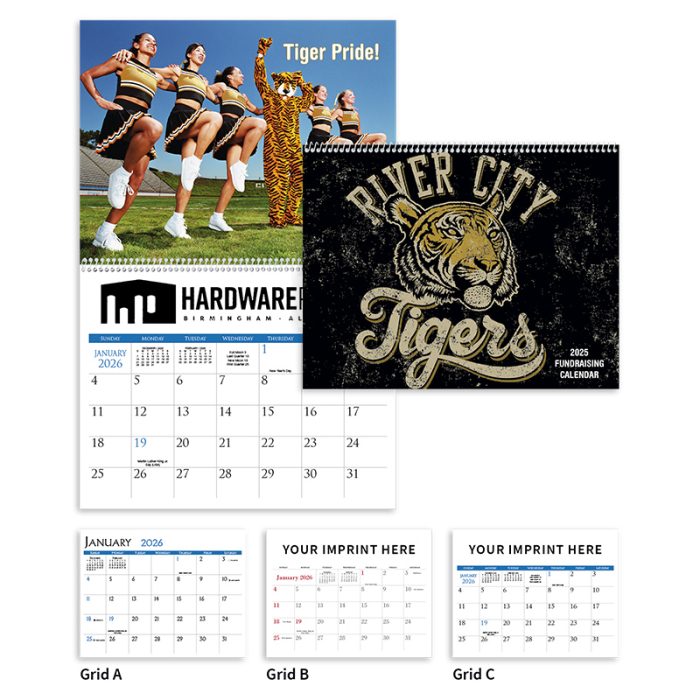 Custom Small Quantity Spiral Wall Calendars