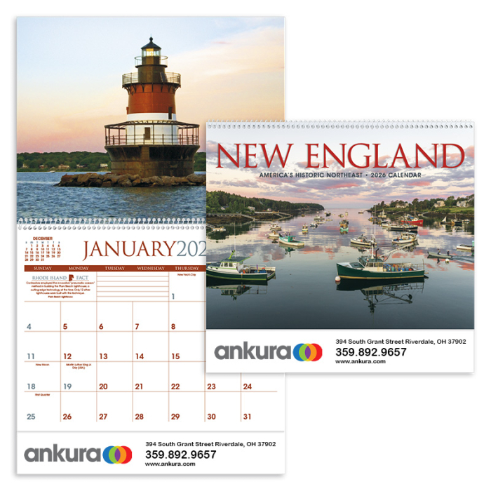 Customized New England Wall Calendars