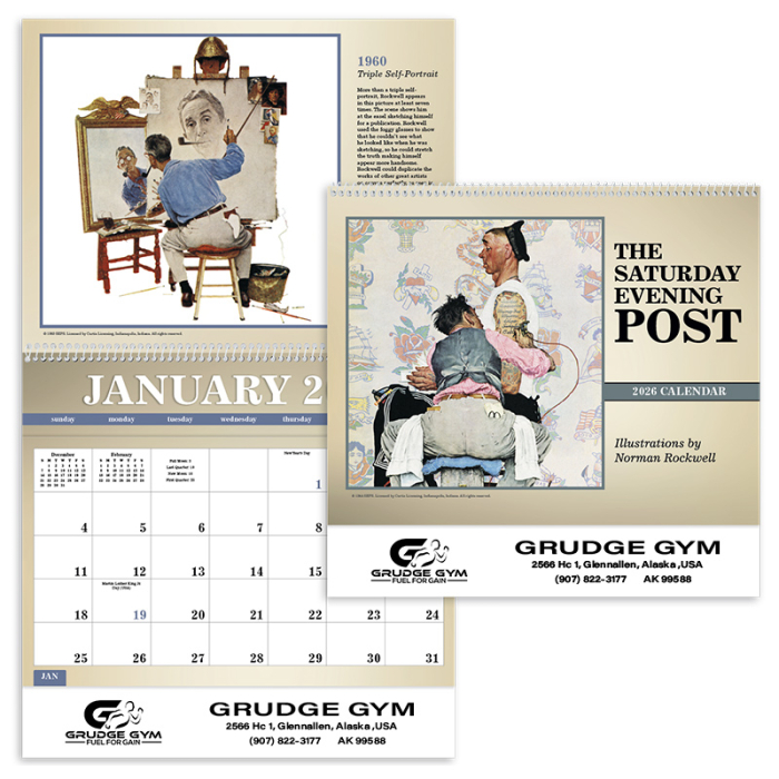 Customized Saturday Evening Post Deluxe Pocket Calendars
