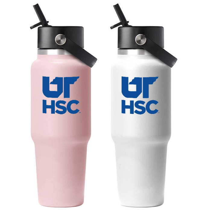 Hydro Flask® Custom 32 Oz Travel Bottles with Flex Straw Caps