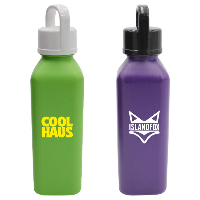 Imprinted 24 Oz Classic Edge Bottles with Handle Lids