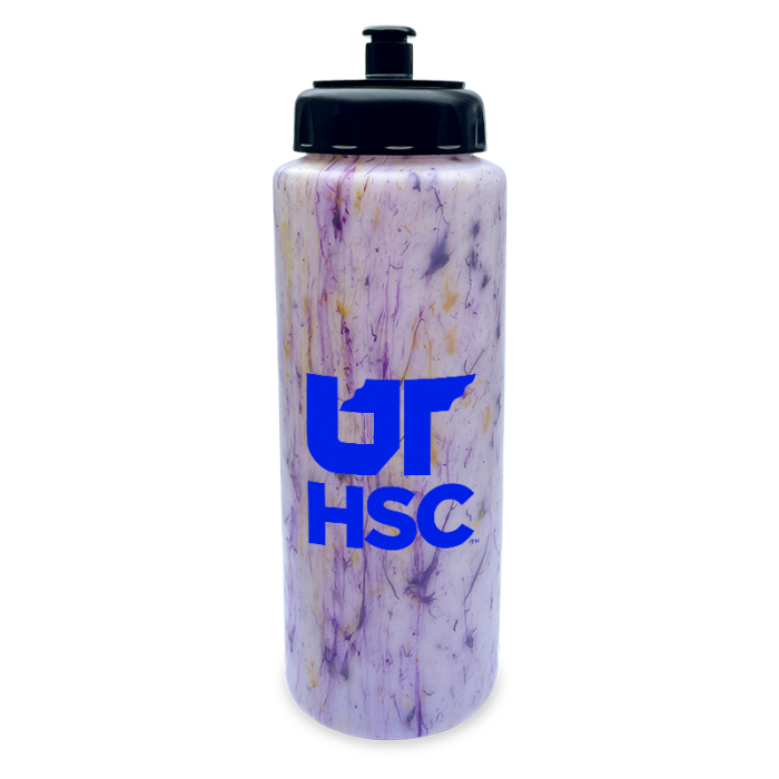 Imprinted 32 Oz Confetti Sports Bottles with Push n Pull Caps
