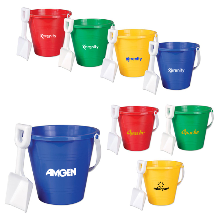Imprinted 6 Inch Pails With Shovels
