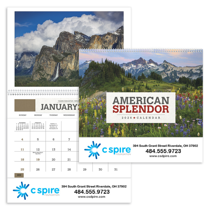 Imprinted American Splendor Pocket Calendars