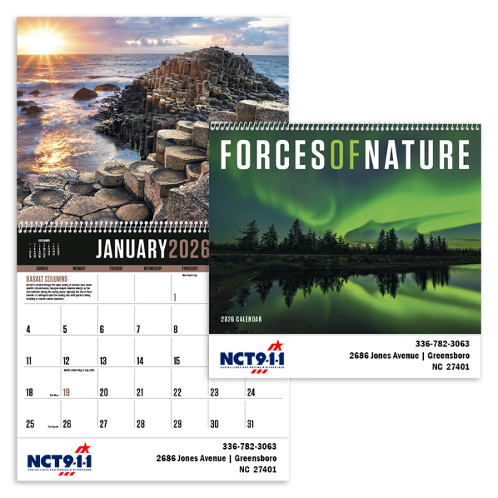Imprinted Forces of Nature Wall Calendars