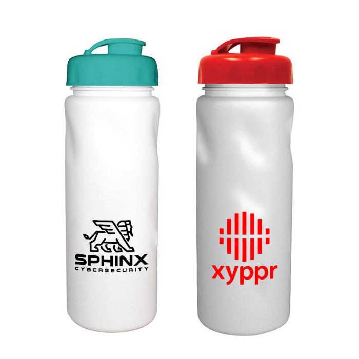 MicroHalt™ Custom Imprinted 24 Oz Cycle Bottles with Flip Top Caps