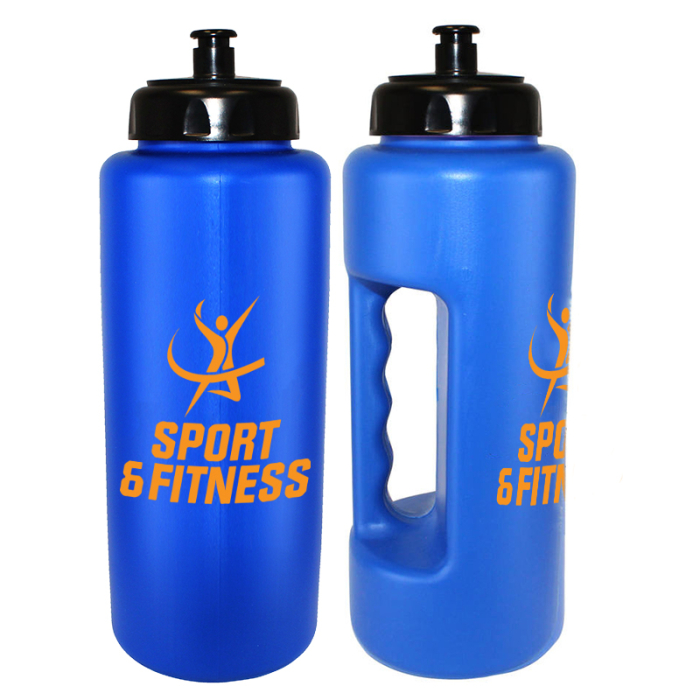 MicroHalt™ Custom Printed 32 Oz Grip Bottles with Push 'n Pull Caps