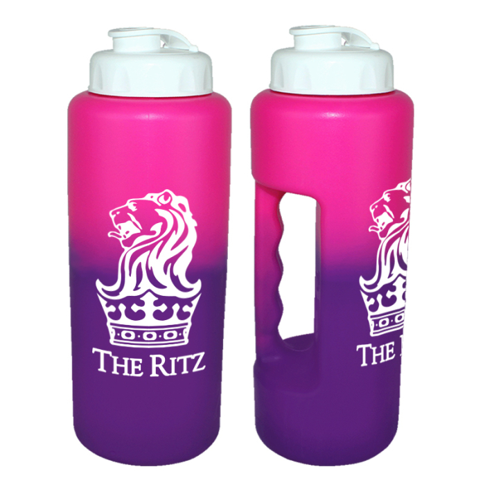Mood™ Customized 32 Oz Grip Bottles with Flip Top Caps