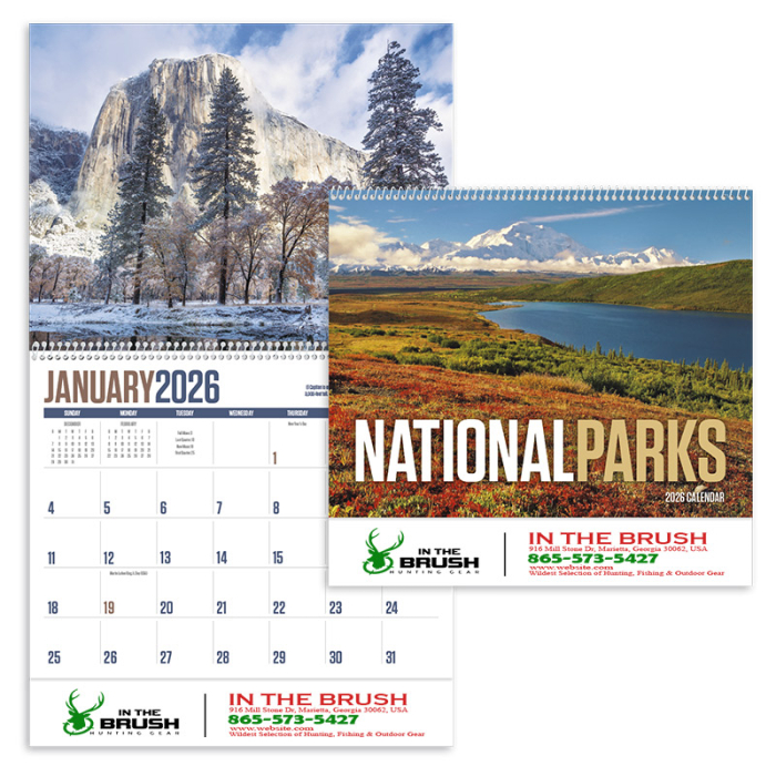 Personalized National Parks Wall Calendars