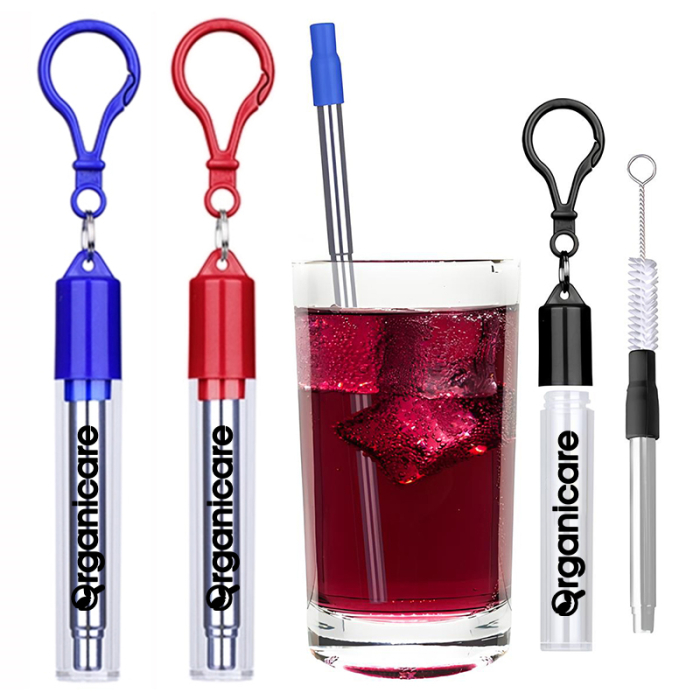 Personalized Stainless Steel Straw Reusable Travel Kits