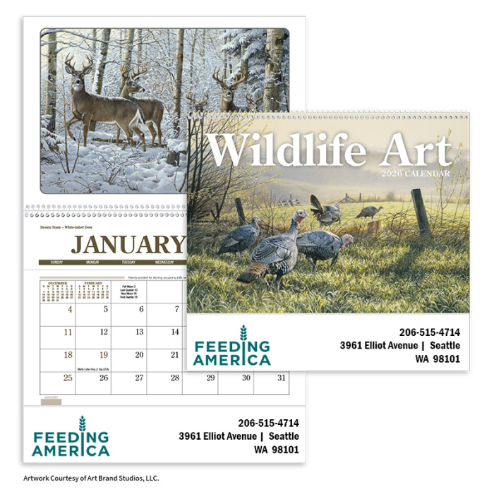 Personalized Wildlife Art Pocket Calendars