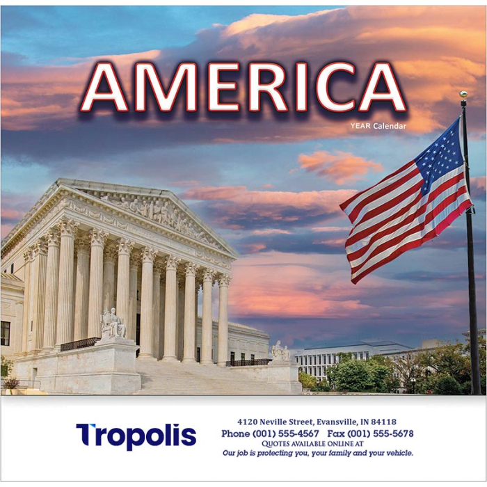 Promotional 2026 America! Spiral Wall Calendars