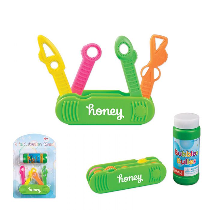 Promotional 4 Piece Bubble Toys
