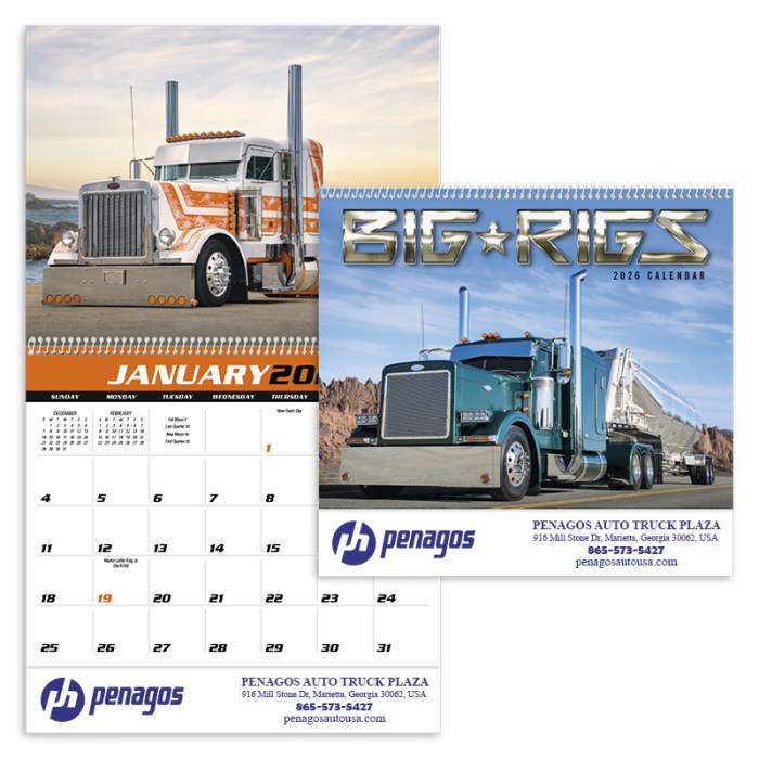 Promotional Big Rigs Wall Calendars