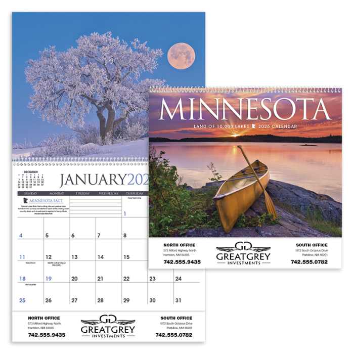 Promotional Minnesota Wall Calendars