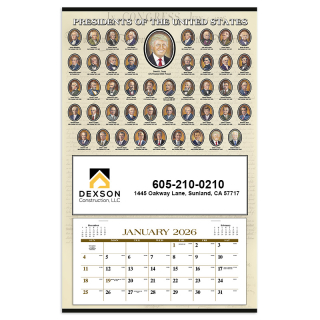 Presidents Hanger 12-Month Wall Calendars