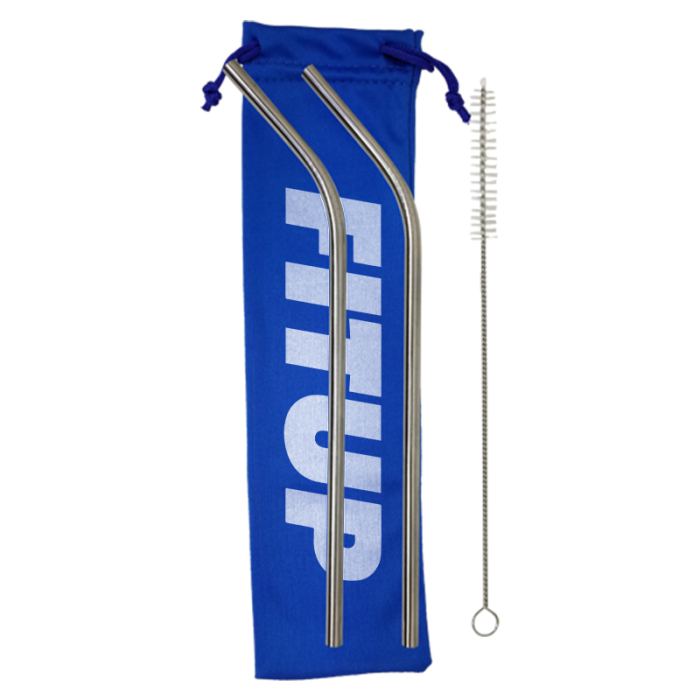 Promotional Stainless Steel Curved Straw Kits