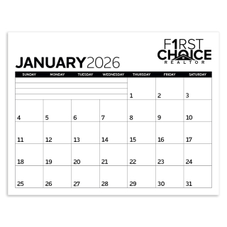 Triumph® Calendars Small Monthly Desk Pads - Black   White Calendars
