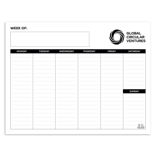 Triumph® Calendars Small Weekly Desk Pads - Black   White Calendars
