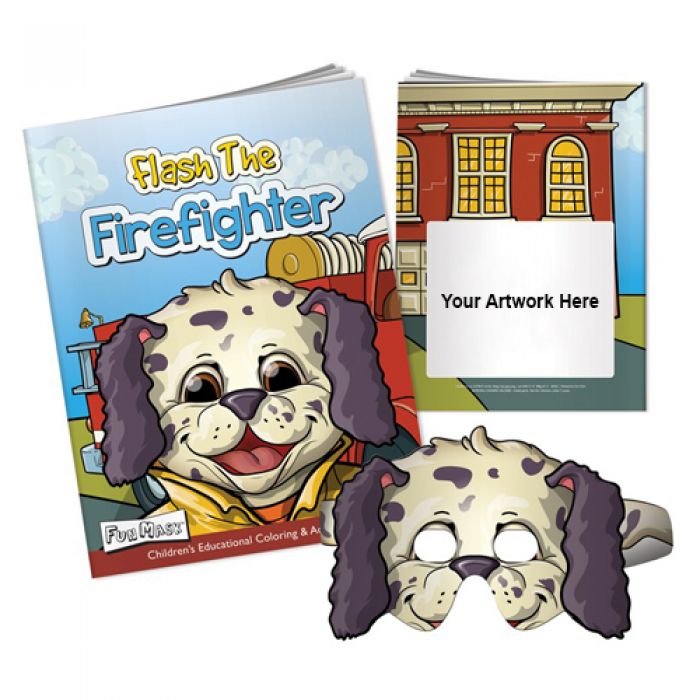 Custom Coloring Books with Mask - Fire, Flash the Firefighter