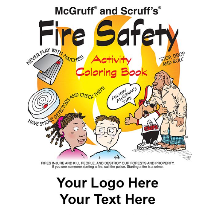 Custom Printed Coloring Books-Fire Safety with McGruff