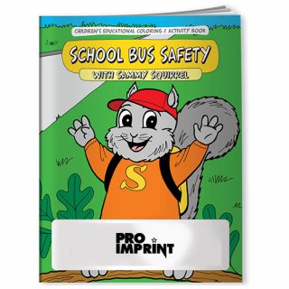 Custom Printed School Bus Safety with Sammy Squirrel Coloring Books