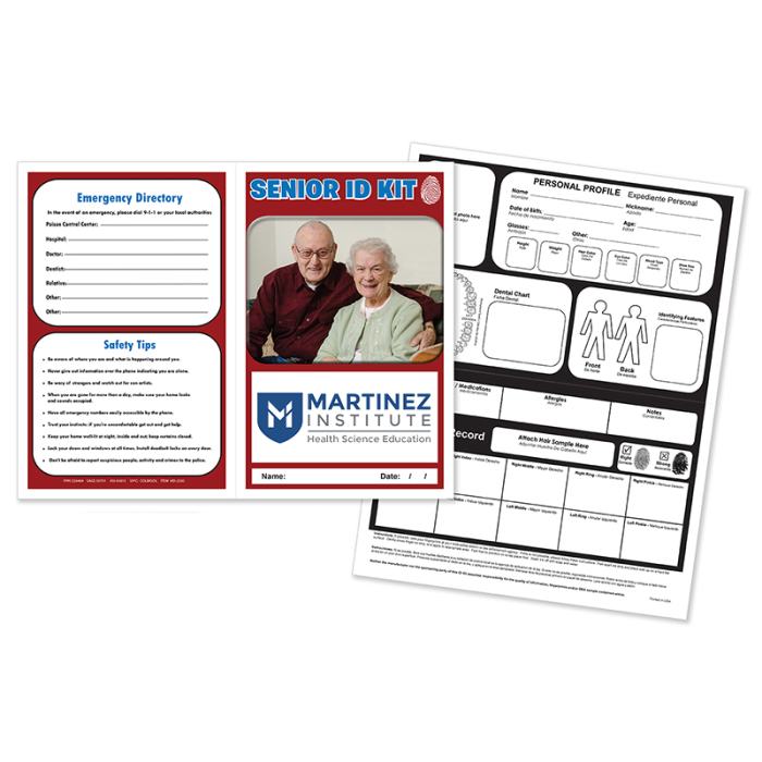 Customized Senior ID Safety Kits