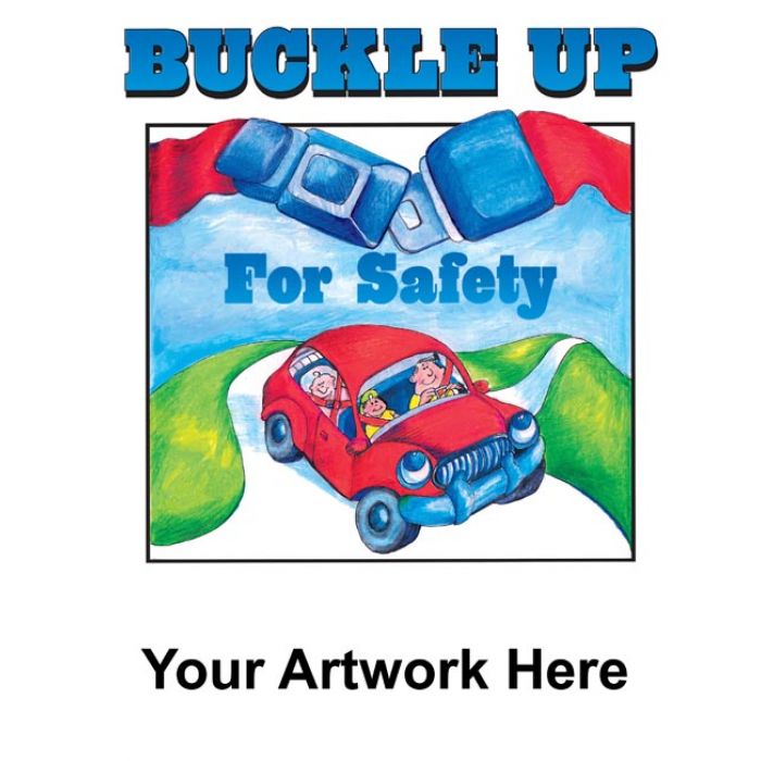 Promotional Coloring Books-Buckle Up For Safety