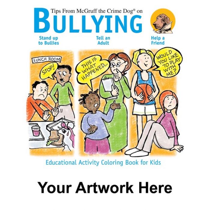 Promotional Coloring Books-Tips From McGruff On Bullying