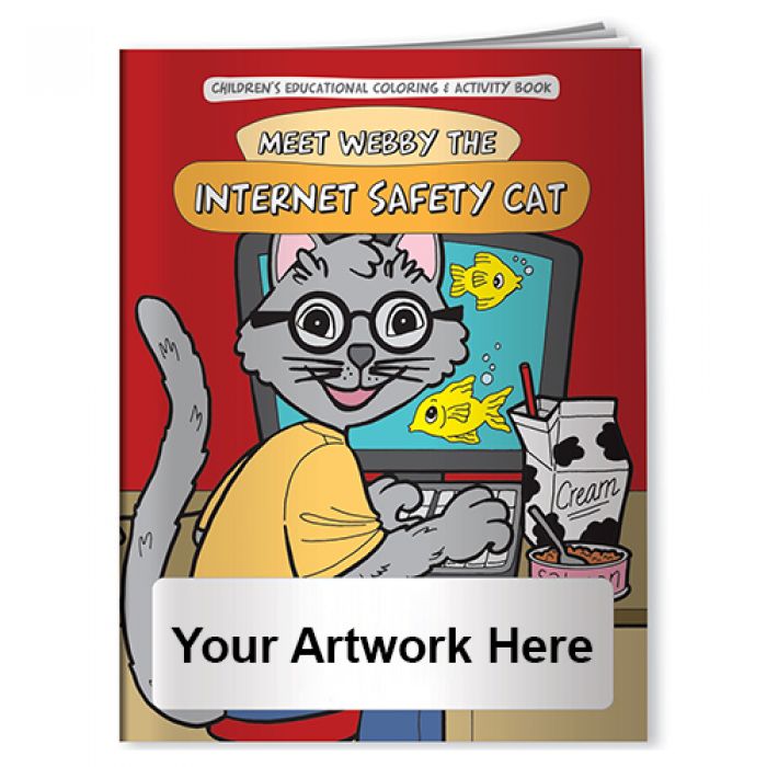 Promotional Internet-Meet Webby the Internet Safety Cat Coloring Books