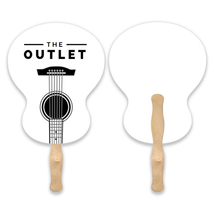 Custom Guitar Shape Single Hand Fans 