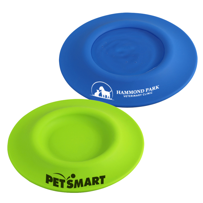 Custom Imprinted 2-in-1 Silicone Pet Flyers and Drinking Bowls