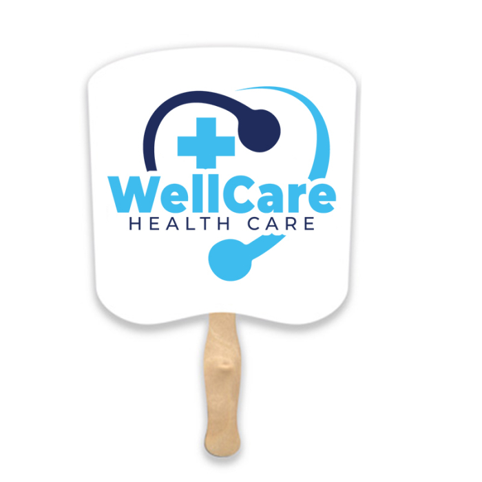 Custom Imprinted Bread Shape Single Sided Paper Hand Fans 