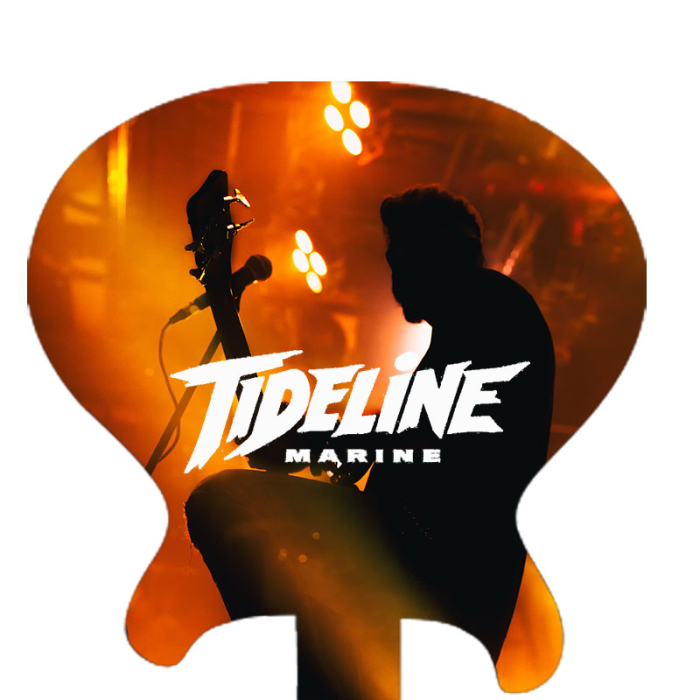 Custom Printed Electric Guitar Shape Paper Hand Fans without Stick 