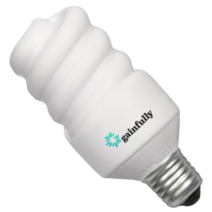 Custom Printed Mini Energy Saving Lightbulb Stress Relievers