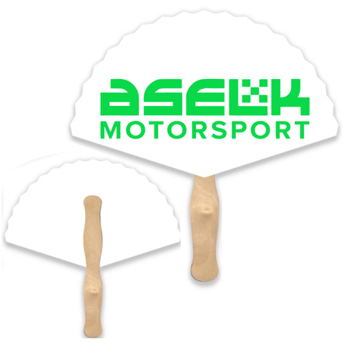 Custom Round Triangle Shape Single Hand Fans 