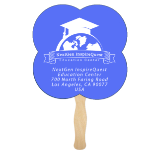 Rounded Clover Shape Single Hand Fans