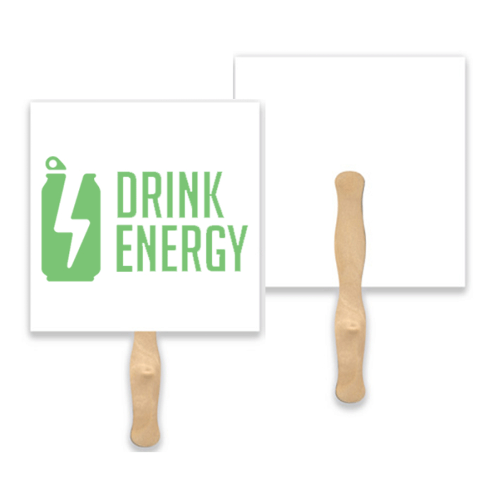 Custom Square Shape Single Hand Fans 