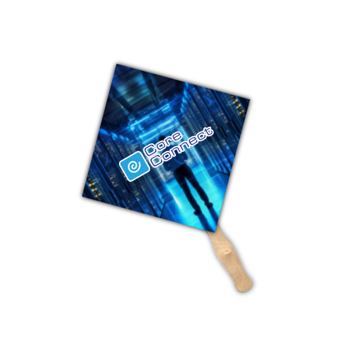 Customized Diamond Shape Single Sided Paper Hand Fans 