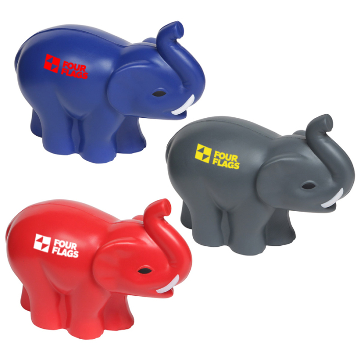 Customized Elephant with Tusks Stress Relievers