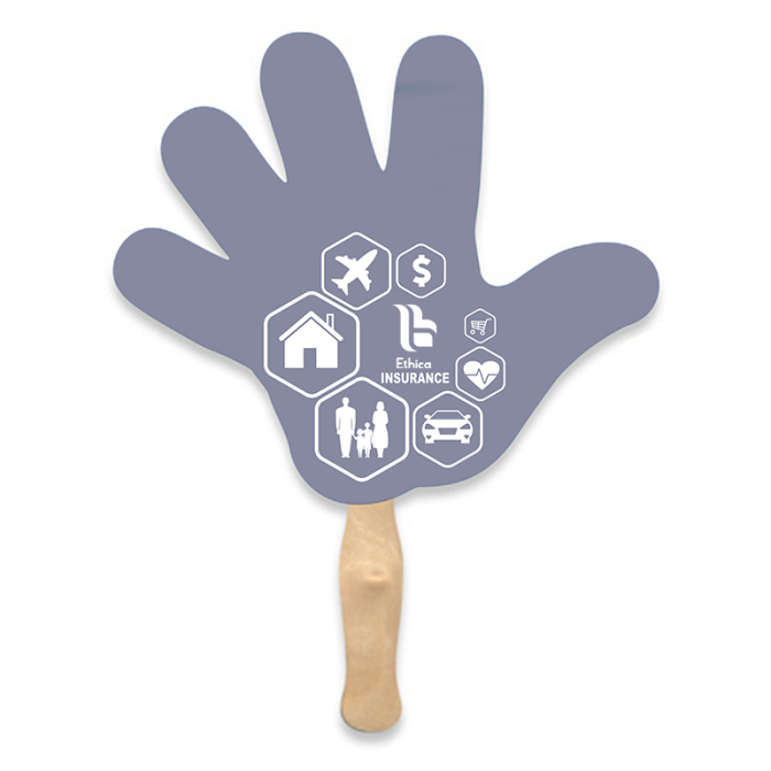 Customized Hand Shape Two Sided Single Paper Hand Fans