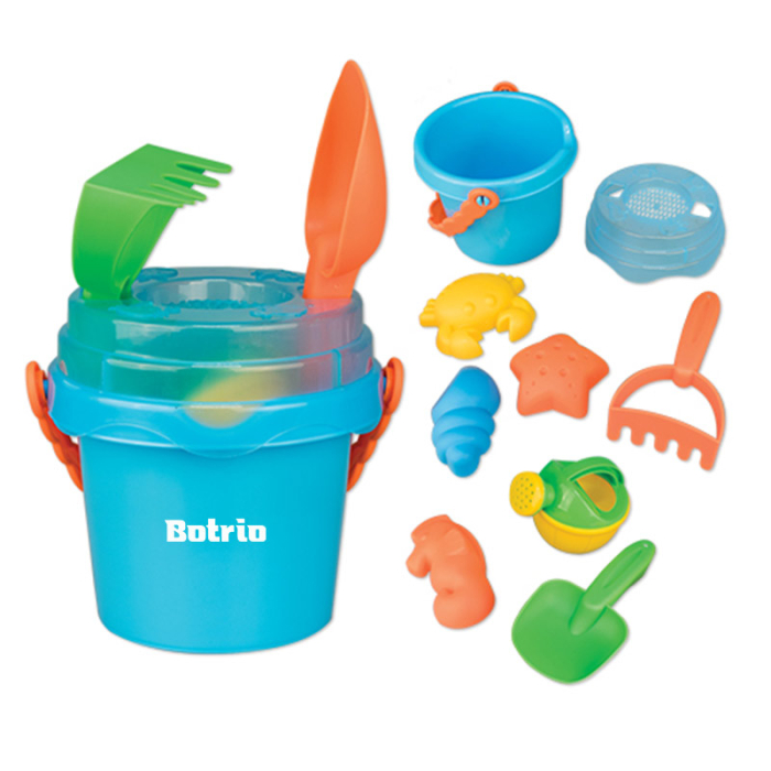 Customized Mini Sand Pails with Toys and Lids