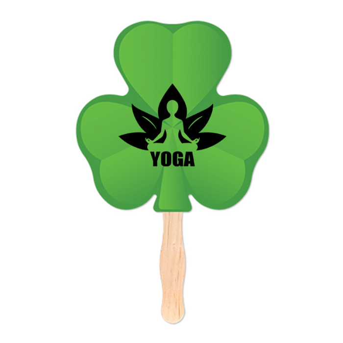Customized Shamrock Shaped Hand Fans
