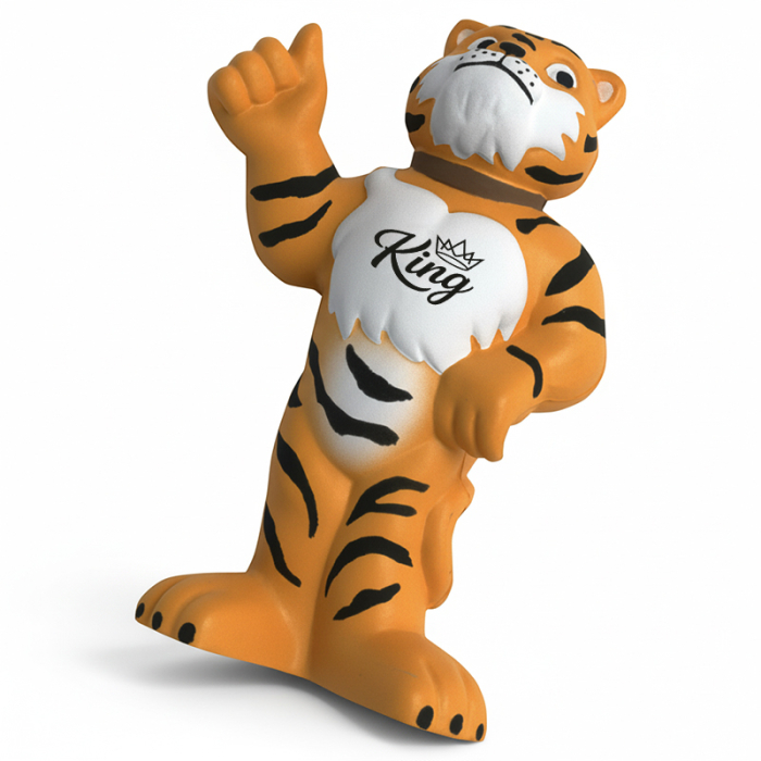 Customized Thumbs Up Tiger Mascot Stress Relievers