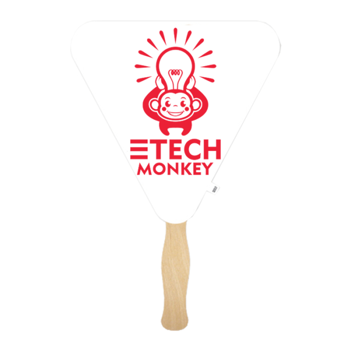 Customized Triangle Shape Single Hand Fans 