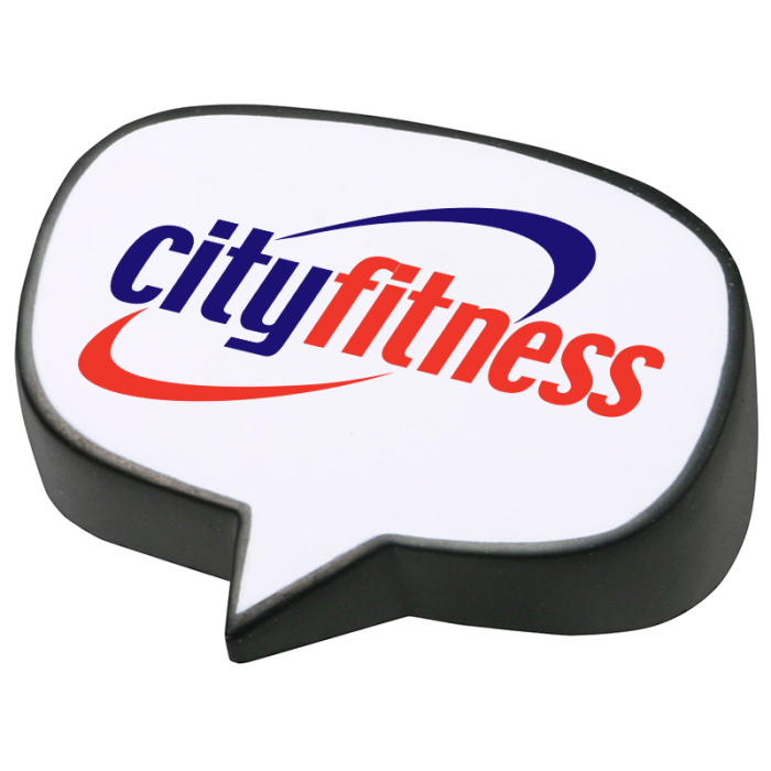 Imprinted Caption Bubble Stress Relievers