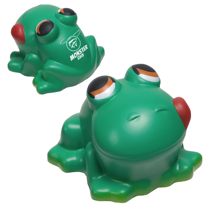 Imprinted Cartoon Frog Stress Relievers