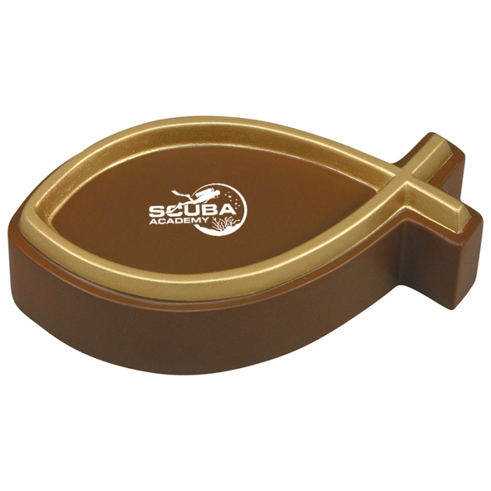 Imprinted Christian Fish Stress Relievers