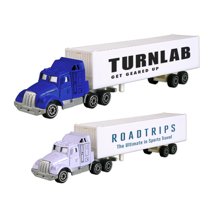 Imprinted Die-Cast Tractor Trailer Trucks