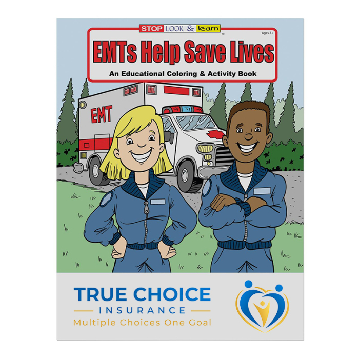 Imprinted EMTS Help Save Lives Coloring Books